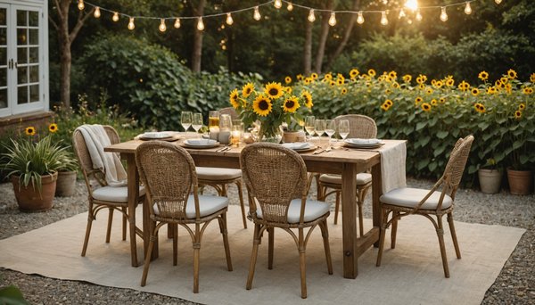 Créez un espace de repas en plein air invitant pour votre jardin