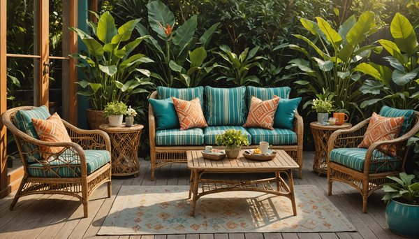 Animer son jardin avec de la couleur et des meubles à motifs